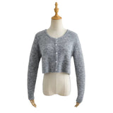 Women Sweater Knitwear Single-Breasted Knitted Cardigan for Women Autumn Short Long Sleeve Top