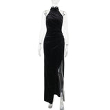 Women Dresses Spring Sleeveless Velvet Dress Dress