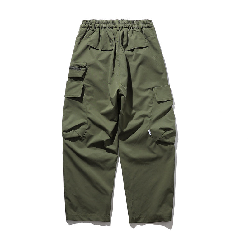 Men Sweatpants Multi-Pocket Cargo Pants Loose Casual Trousers