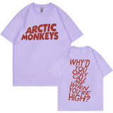 Arctic Monkey Letter Graphic Print T Shirt Men's Fashion O-N