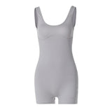 Women Jumpsuit Summer Slim U-Neck Shoulder Strap Jumpsuit