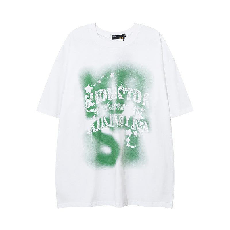 Men T Shirt Summer Graffiti Short Sleeve T-shirt