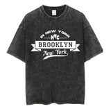 2024Gothic Brooklyn Tshirt Vintage Y2k T-Shirts Letter Print