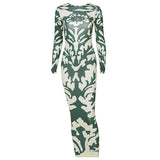 Women Dresses Fall Slim Fit Backless Long Sleeves Dress