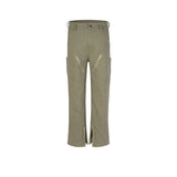 MIJKO Men Vintage Pants MIJKO Zipper Pants Splicing Zipper Casual Overalls