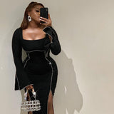 Women Dresses Sheath Dress Sexy Slim Fit Long Dress