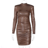 Women Dresses Winter Sexy Slim Long Sleeve Dress