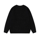 Unisex Sweater Autumn Colored Dots Affixed Cloth Embroidered Sweater