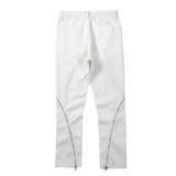 Men Sweatpants Zipper Straight-Leg Trousers Loose Casual Pants