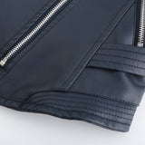 Red Leather Jacket Pu Lapel Women's Slim-Fit Leather Coat Short Jacket