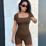 Women Jumpsuit Short-Sleeved Jumpsuit Sports Sexy Jumpsuit