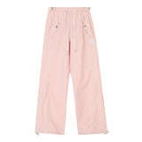 Women Pants Casual Sports Pants Loose Straight-Leg Wide-Leg Pants