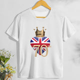 Inspired by Queen's Platinum Jubilee 2022 Elizabeth 70 Years T-shirt T-shirt Short Sleeve Loose