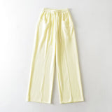 Women Sweatpants Loose Spring and Autumn Straight Wide Leg Waffle Sweatpants