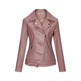 Red Leather Jacket Zipper PU Leather Jacket
