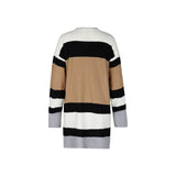 Women Knitted Sweater Autumn and Winter Women's Contrast Color Cardigan Sweater Women