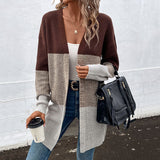 Women Knitted Sweater Autumn and Winter Long Sleeve Sweater Cardigan