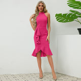 Women Date Dress Sheath Fishtail Skirt Summer Dress