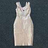 Women's Evening Dress Amazon Hot Sling Bronzing Dress European and American Tight Sexy Bandage Dress Skirt High-End Stretch Fabric (Ady0415)