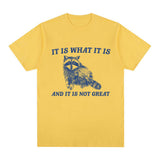 It Is What It Is and It Is Not Great T Shirt Funny Raccoon