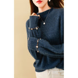 Women Knitwear Autumn and Winter round Neck Knitwear Loose Sweater