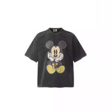 Asap Rocky T Shirts ASAP ROCKY Mickey Printed Cartoon Washed Old Short Sleeves