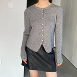 Women Cardigan Sweater Spring Sweater Cardigan Long Sleeve Button Sweater Q720
