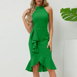 Women Date Dress Sheath Fishtail Skirt Summer Dress