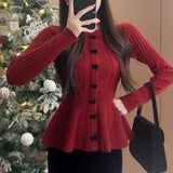 Women Knitwear Spring and Autumn round Neck Butterfly Knitwear Slim Fit Sweater