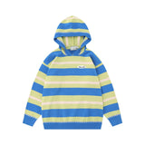 Unisex Sweater Autumn Striped Hooded Stitching Sweater