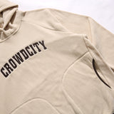 Unisex Winter Cotton Coat Letter Embroidered Hoodie Vintage Polar Fleece Pullover Top