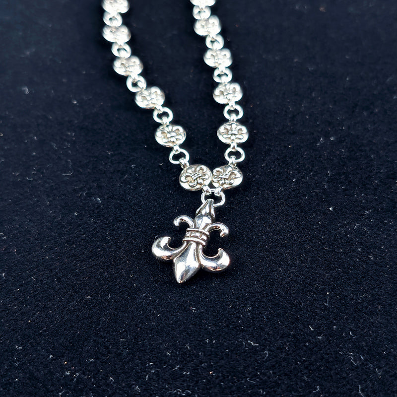 Chrome Hearts Necklace Anchor Scout Flower Men's and Women's Vintage Cross Chain