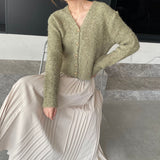 Women Cardigan Sweater Autumn Sweater Cardigan Loose Wool Sweater 3tn786