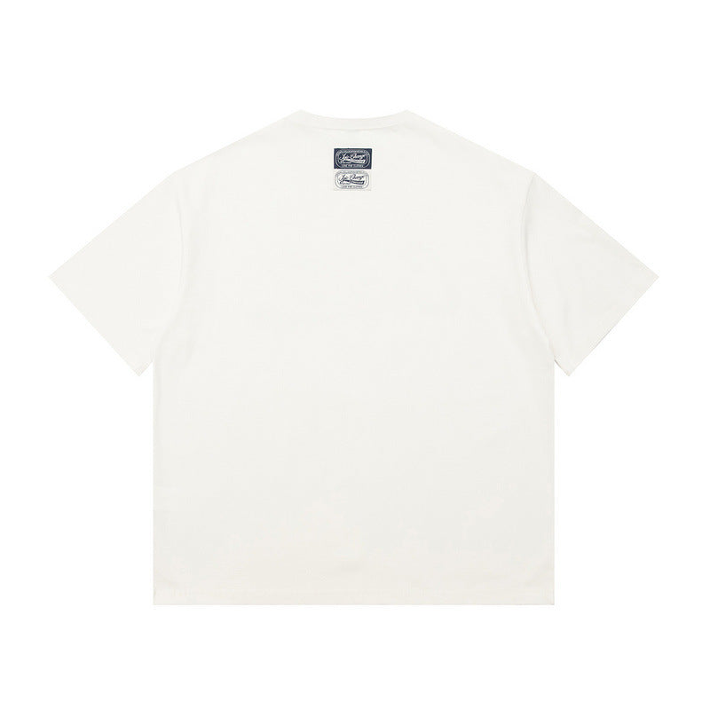 Men T Shirt Summer Casual Letter Print Short-Sleeve T-shirt