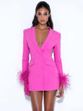 Women's Evening Dress Coat Dress Sequined Slit Hip Skirt