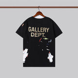 Gallery Dept T Shitrs Summer Vintage Splash-Ink Letter T-shirt Short Sleeve Men