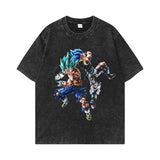 Washed and old T-shirt summer men's top