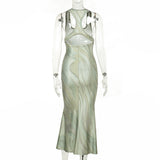 Women Dresses Spring Sheath Long Skirt Vest Dress (Csm202403)
