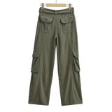 Women Sweatpants Multi-Pocket Cargo Pants Loose Hip Hop Wide Leg Pants