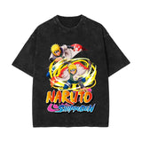 Anime T-shirt short-sleeved summer washed old cotton top loose