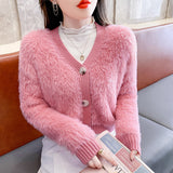Women Knitwear Fall/Winter V-neck Knitted Cardigan