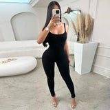 Women Jumpsuit Summer Sexy Backless Slim Fit Suspender Jumpsuit