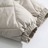 Unisex Winter Cotton Coat Lapel Cotton-Padded Coat Pocket Decoration Loose Cotton Coat