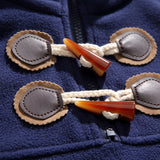 Unisex Winter Cotton Coat Three-Dimensional Pocket Decoration Stand Collar Sweater Retro Half-Open Collar