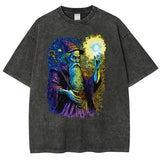 Emotionally Exhausted Y2K Washed T Shirt Men Cute Bear