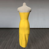 Women Evening Dress Slit Bandage Dress