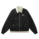 Women Jacket Vintage Loose Baseball Uniform Pilot Coat