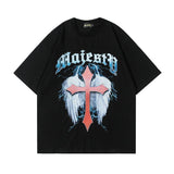 Men T Shirt Oversize Hip Hop Retro Half Sleeve T-shirt