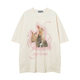 Men T Shirt Rabbit Print Couple Short Sleeve T-shirt