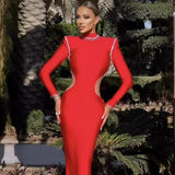 Women Dresses Bandage Long Sleeve Dress Cut out Party Dress (Ont0408)